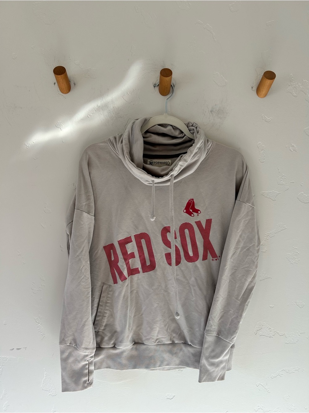 '47 Brand Forward Women's Sz Small Red Sox Mock Neck Pullover Sweatshirt Basebal